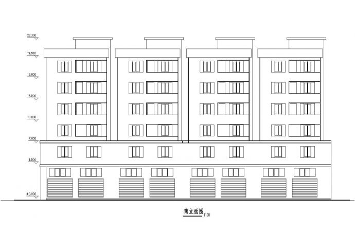 某小区标准住宅楼建筑全套方案设计施工CAD图纸_图1