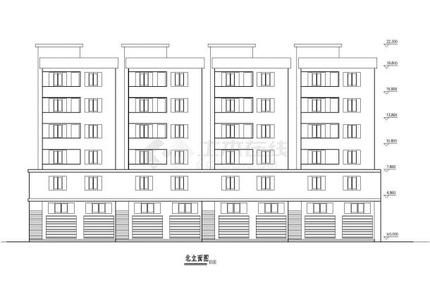 某小区标准住宅楼建筑全套方案设计施工CAD图纸-图二
