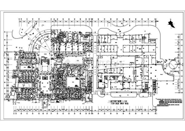 办公楼设计_某医院办公楼全套中央空调设计CAD图-图二