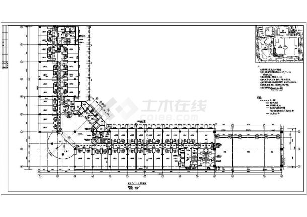 某高层剪力墙结构四星级大酒店设计cad建筑方案图（甲级院设计）-图二