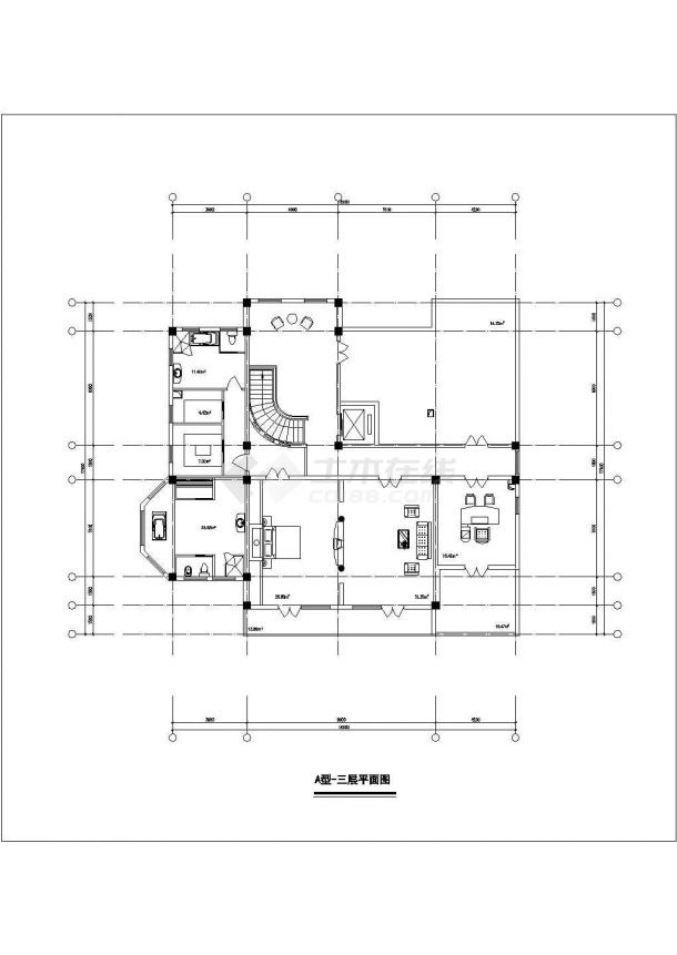 380-740平米三层独立乡村别墅平面设计CAD图纸（6套方案）-图二