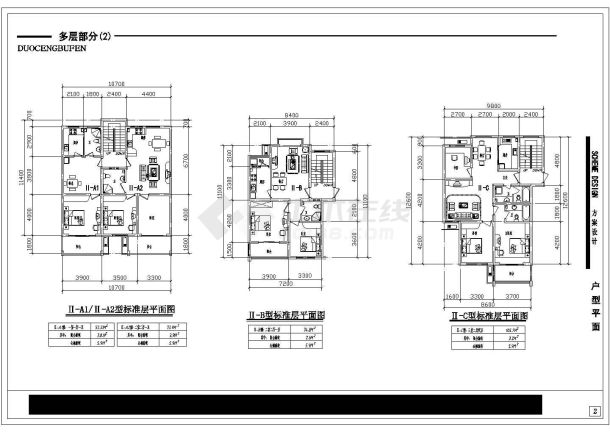 某高层住宅小区建筑全套户型方案设计施工CAD图纸-图一