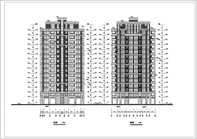 某紫桂苑小区住宅建筑全套方案设计施工CAD图纸_图1