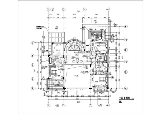 芜湖市某现代化村镇350平米3层框架结构独立别墅平立面设计CAD图纸-图一