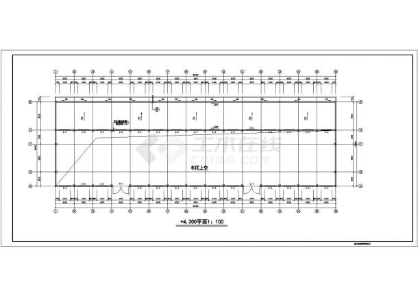 厂房设计_某二层排架结构造纸厂房设计cad全套建筑施工图（含设计说明）-图二