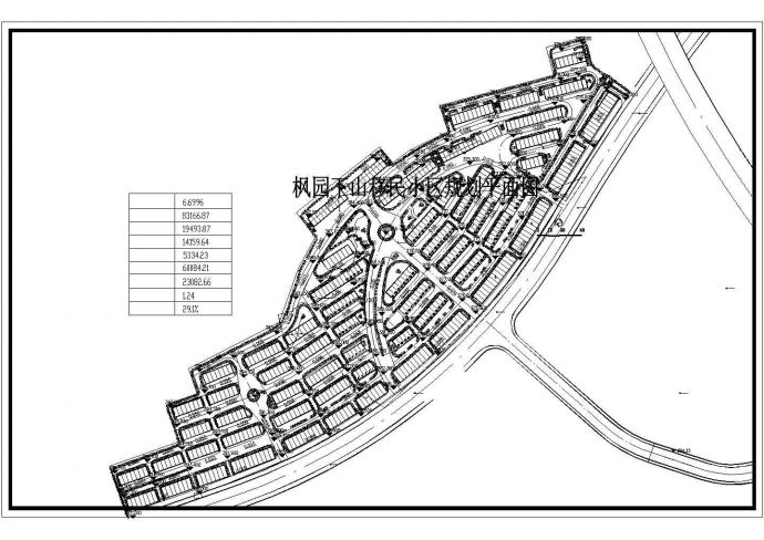 某八万多平米小区（含住宅、商业）规划总平面图_图1