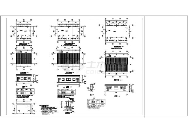 工地单层活动板房建筑详细设计cad施工图-图二