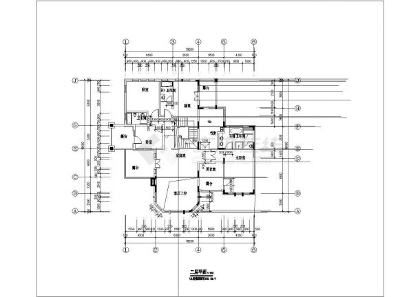 420平米2层框架结构独院式别墅平面设计CAD图纸（含地下室）-图一