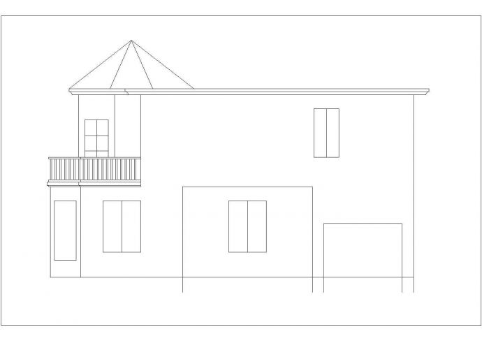 两套240平米左右2层砖混结构乡村单体别墅平立面设计CAD图纸_图1