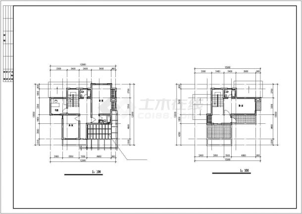 衡阳市某村镇282平米3层框混结构独栋别墅平立剖面设计CAD图纸-图一