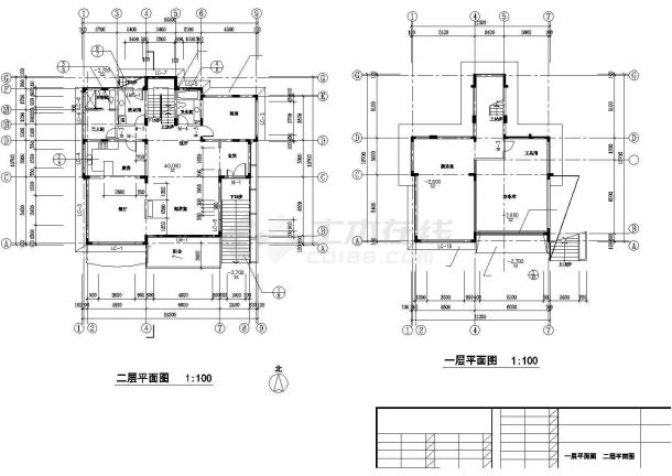 新乡市平安村344平米3层砖混结构独栋别墅全套建筑设计CAD图纸-图一