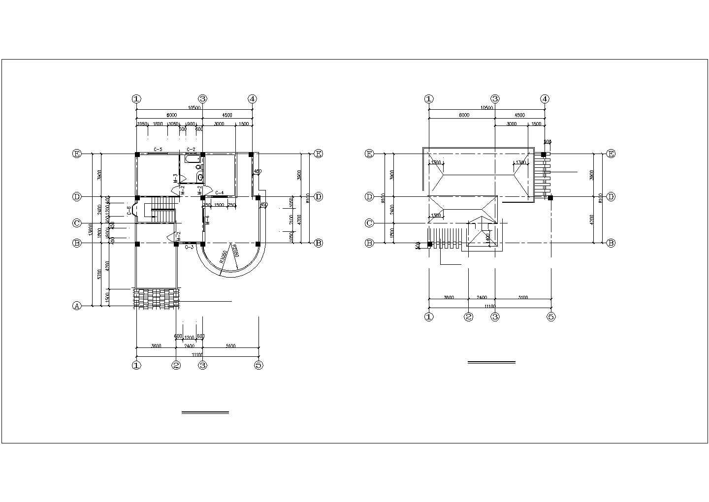 382平米3层框混结构独立乡村别墅全套建筑设计CAD图纸