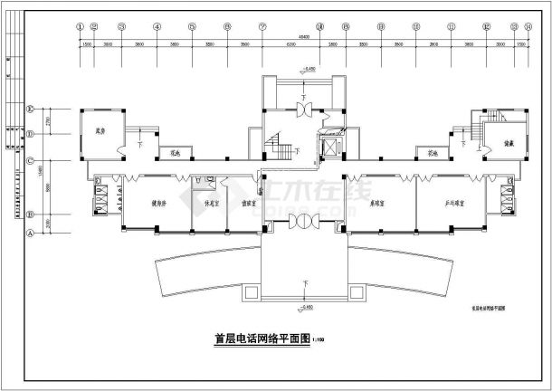 某地产公司五层办公楼电气设计图-图二