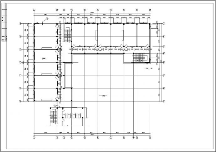 某地区理工学校建筑CAD布置图_图1