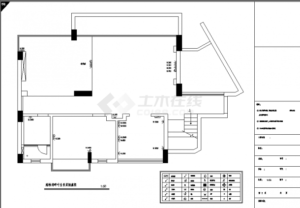 三套独特别墅住宅楼装修设计建筑施工cad图纸-图二