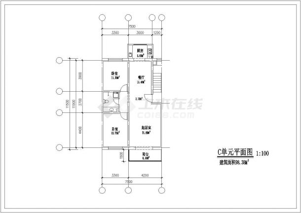 某北方住宅小区住宅楼建筑全套户型方案设计施工CAD图纸-图二