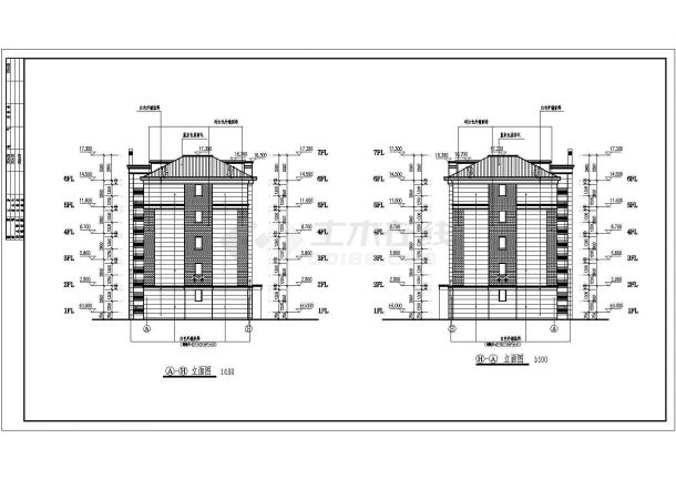 某中心小区多层住宅建筑全套方案设计施工CAD图纸-图一