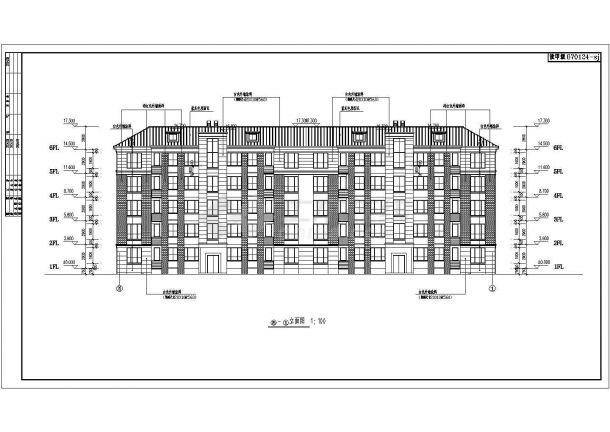 某中心小区多层住宅建筑全套方案设计施工CAD图纸-图二