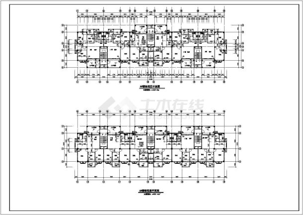 某中心小区多层住宅楼建筑全套方案设计施工CAD图纸-图一