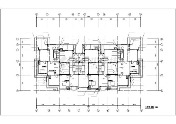 湖州市宜春花园小区1200平米3层砖混结构住宅楼给排水设计CAD图纸-图二