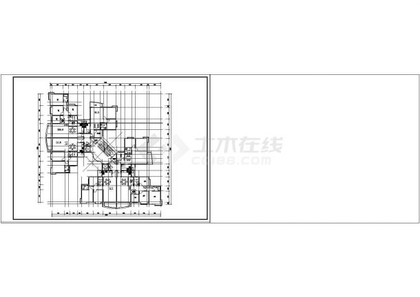 某小区高层住宅建筑经典户型设计施工全套方案CAD图纸-图二
