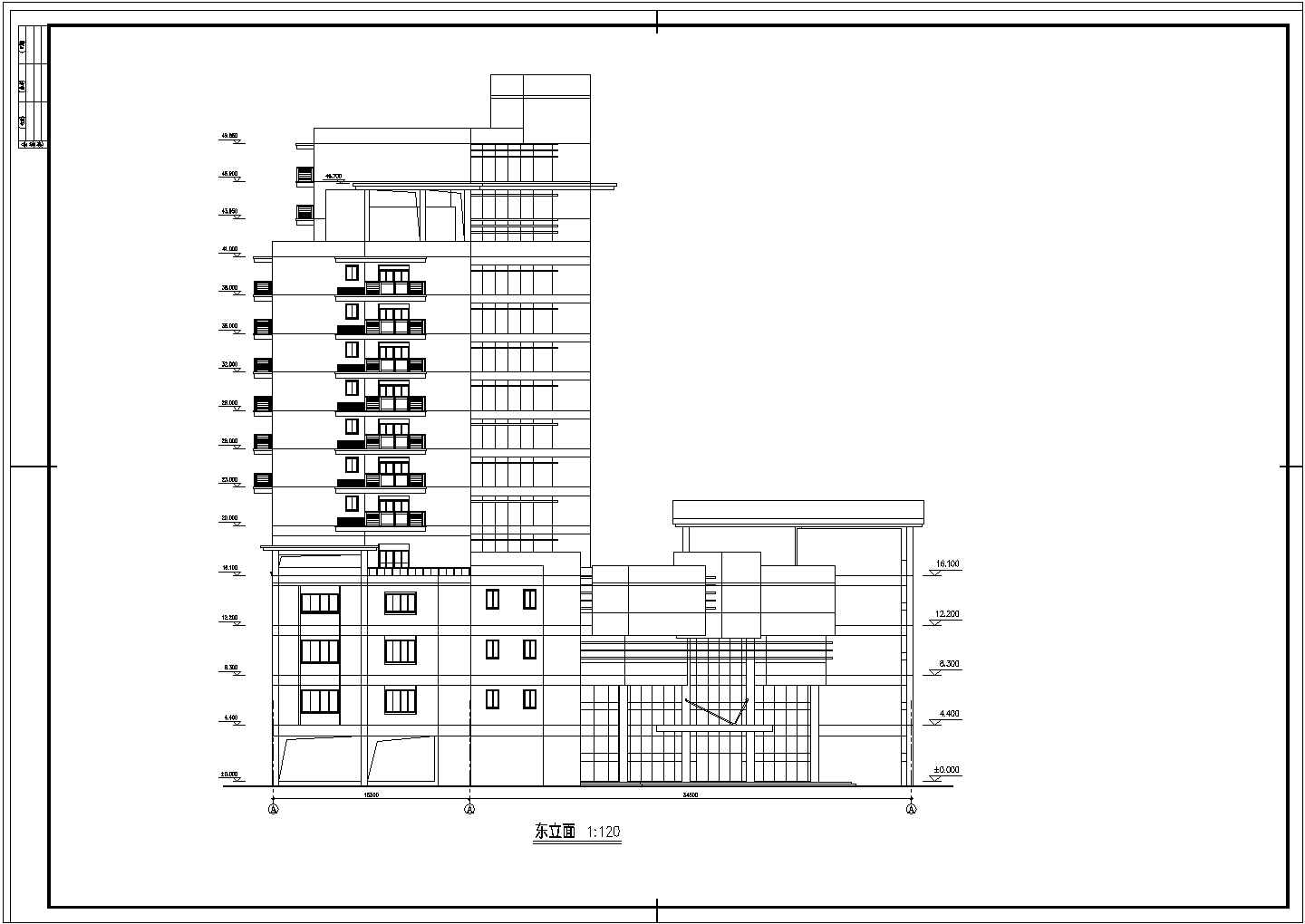 某小区经典高层住宅楼建筑设计施工全套方案CAD图纸