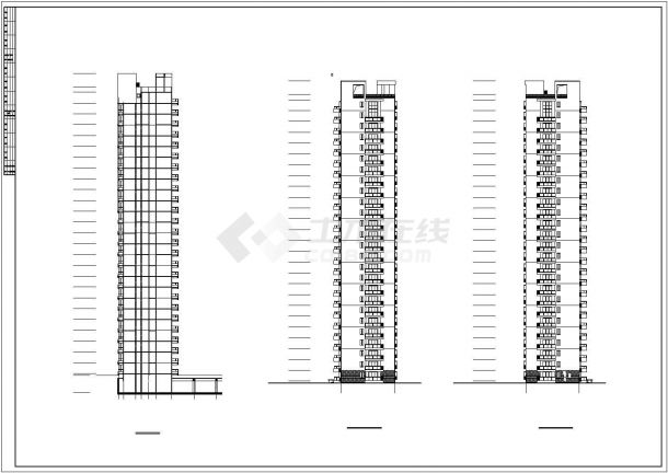 某小区经典高层住宅建筑设计施工全套方案CAD图纸-图二