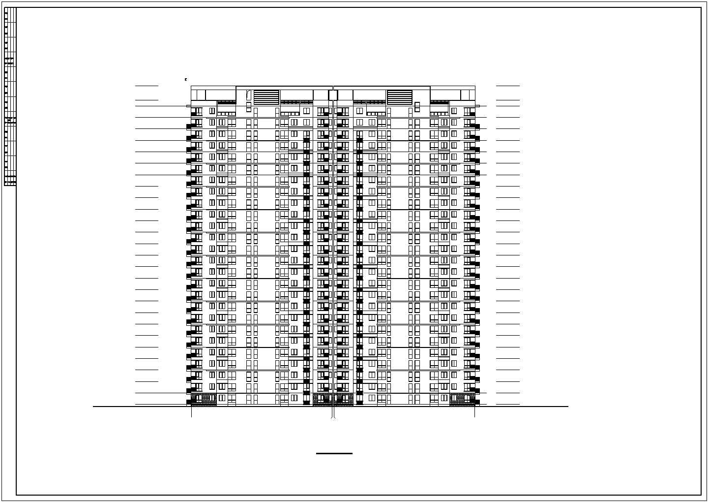 某小区经典高层住宅建筑设计施工全套方案CAD图纸