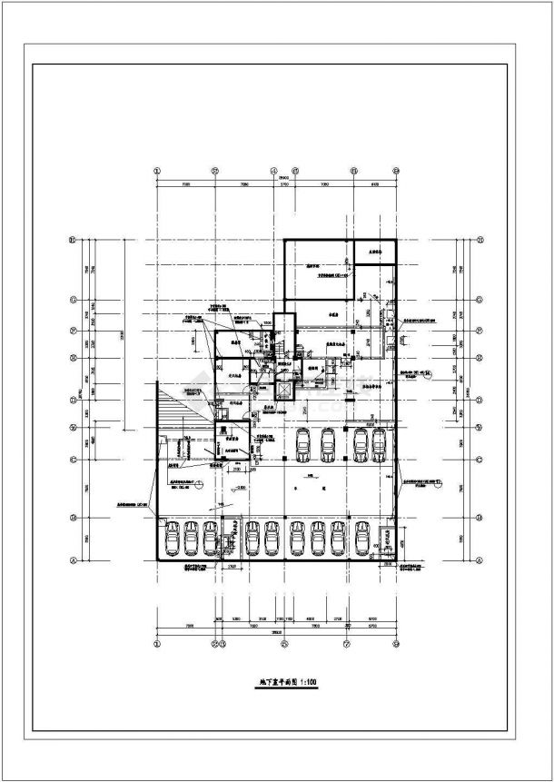 某小区经典高层住宅楼建筑设计施工方案CAD图纸-图二