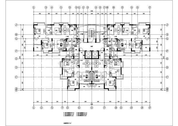 某经典小区高层住宅楼建筑设计施工全套方案CAD图纸-图一