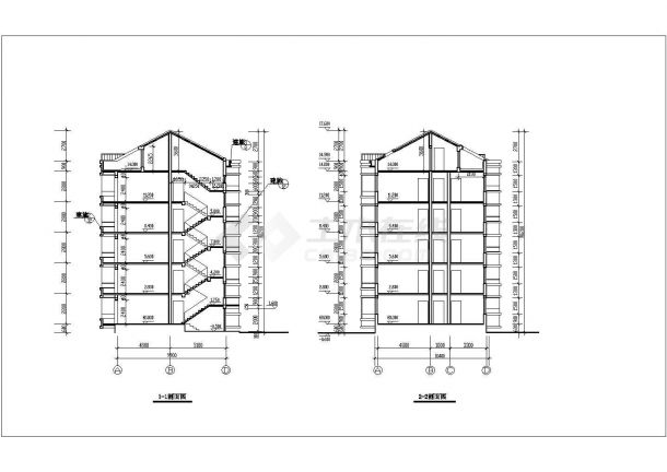 某阁楼住宅建筑设计施工全套方案CAD图纸-图一