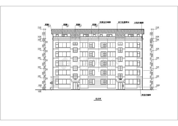 某阁楼住宅建筑设计施工全套方案CAD图纸-图二