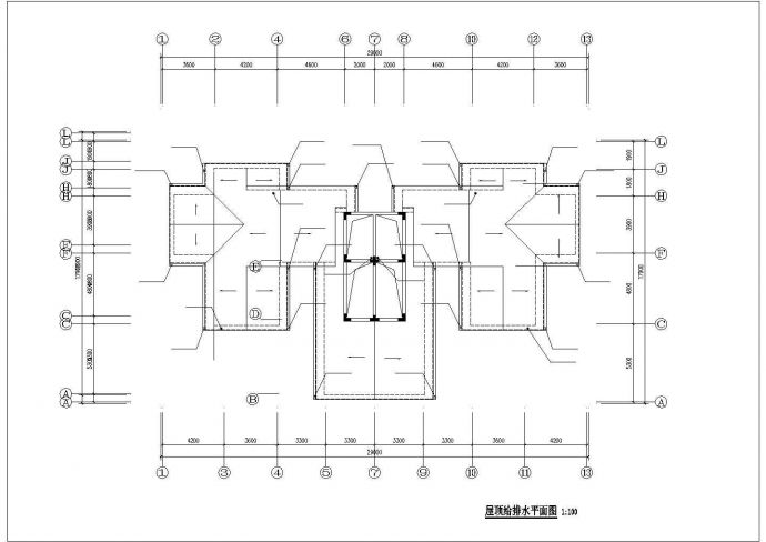 衡阳市铂悦府小区1050平米3层组合式住宅楼给排水设计CAD图纸_图1