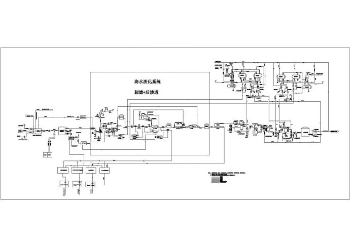 电厂化学制水一条线系统图cad施工图设计_图1