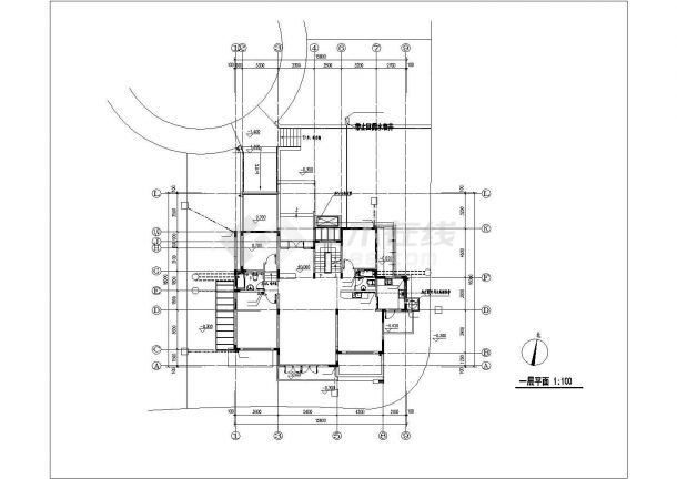 498平米2层框架结构豪华别墅平面给排水设计CAD图纸（含地下层）-图二