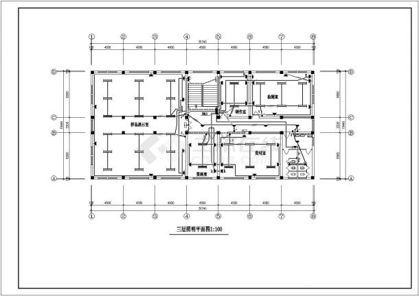 某三层办公楼电气设计方案施工图-图二