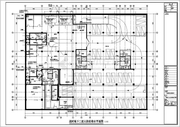 某高层剪力墙结构商住楼给排水设计cad全套施工图（含设计说明）-图二