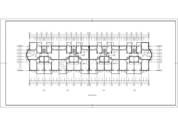 琼海市某新建小区6层住宅楼全套建筑设计CAD图纸（带地下车库）-图二