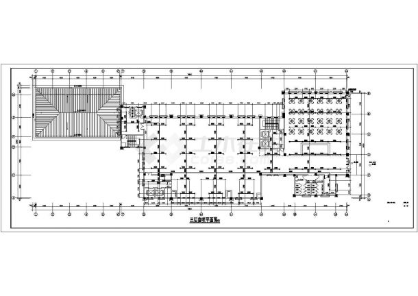 6500平米3层框架结构中餐厅全套平面给排水设计CAD图纸（含地下2层）-图二