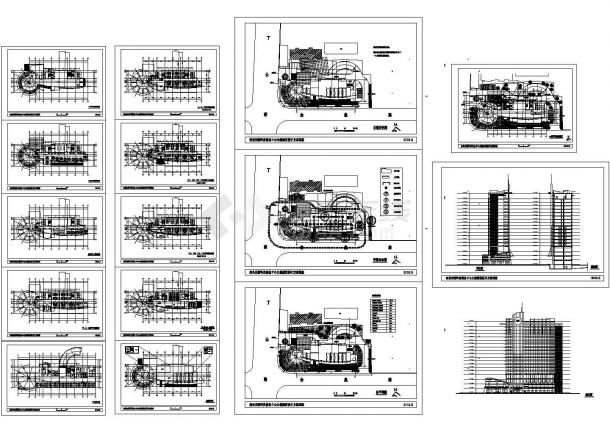 某高层办公大楼建筑方案设计图-图一