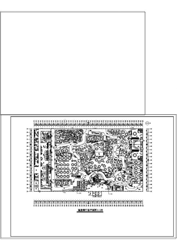 某生态餐厅平面图cad图纸-图二