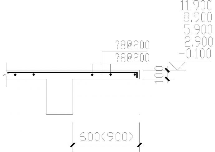 某空调机搁板配筋节点构造详图_图1