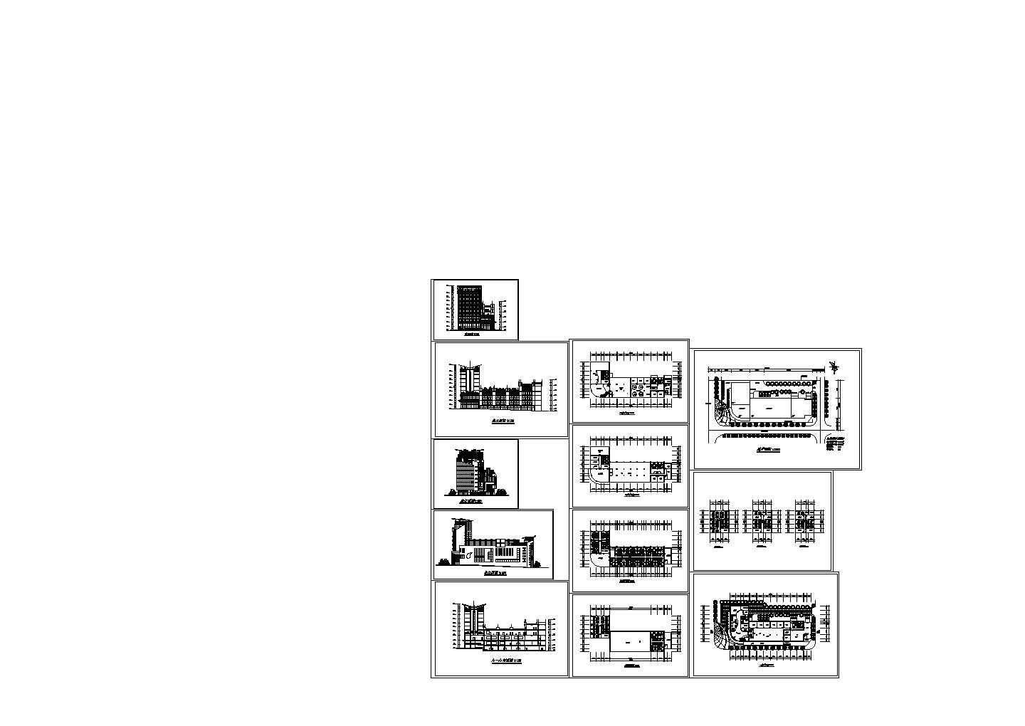 8层7251㎡L型宾馆建筑设计图