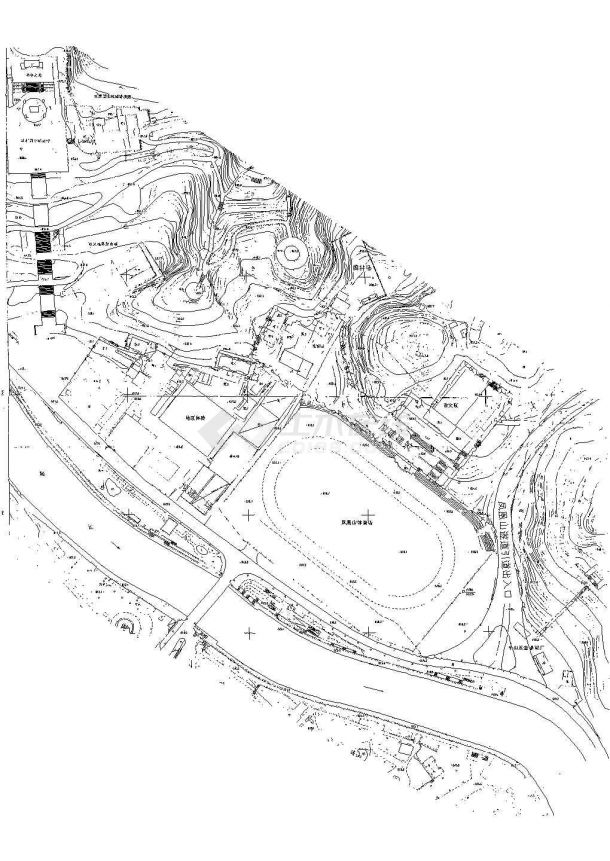 遵义凤凰山广场景观设计全套施工设计cad图（含地形图，设计说明）-图二