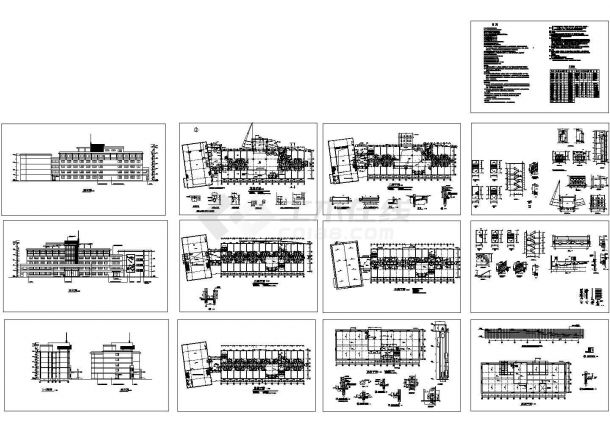 5层局部6层1539㎡框架结构宾馆建筑施工图（含说明）-图一