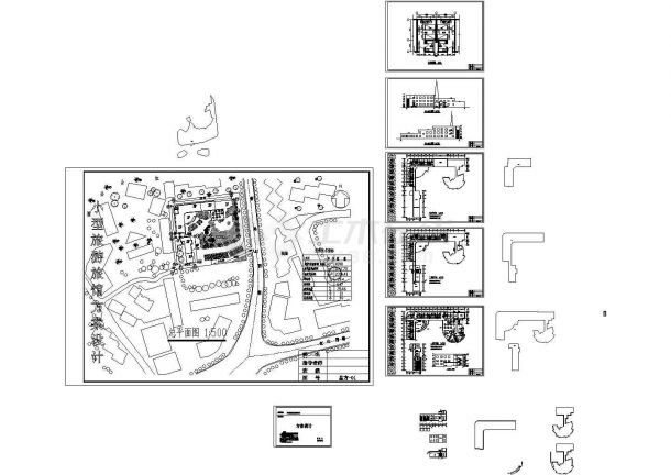 2304.43㎡3层58床小型旅游旅馆建筑方案设计图-图一