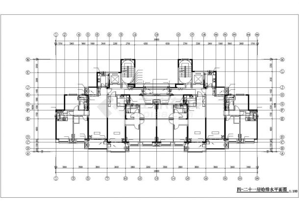 某小区32+1层剪力墙结构住宅楼全套给排水设计CAD图纸（含地下室）-图二