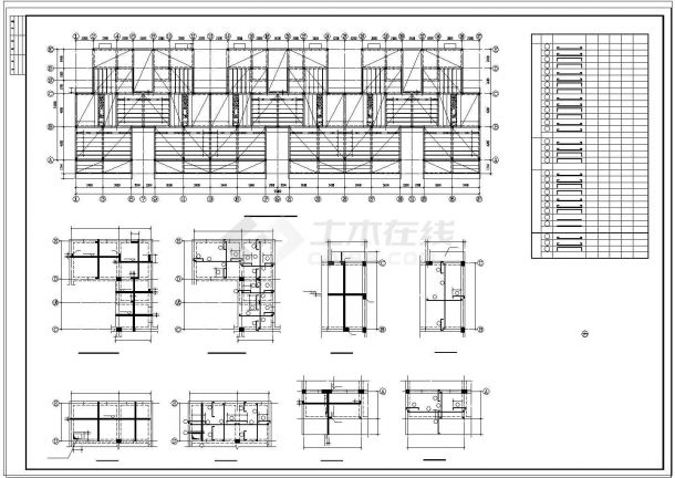 某多层住宅建筑结构全套施工设计cad图纸-图二