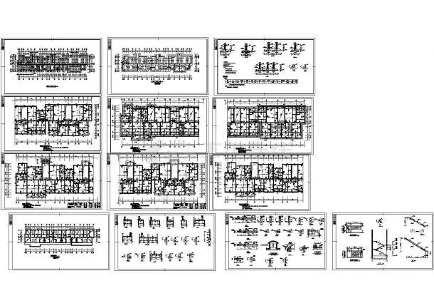 某6层带阁楼住宅结构cad图纸-图一