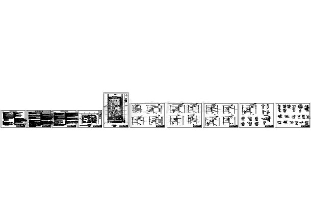 深基坑围护桩加钢支撑支护施工CAD图纸设计（cad，10张图纸）-图二